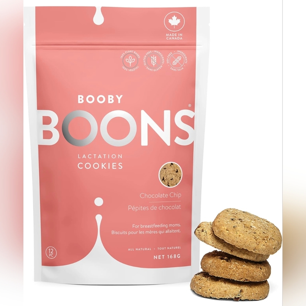 4 packs, Booby Boons Lactation Cookies Chocolate Chip